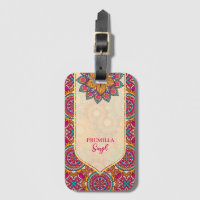 Cerise mandala rangoli ethnisches Muster lebendig