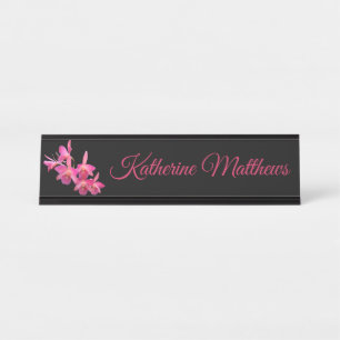 Cerise, Pink, Rot, Orchideen, die Namensschild