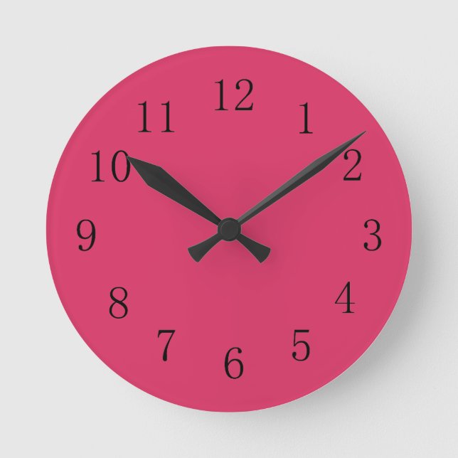 Cerise Red Kitchen Wall Clock Runde Wanduhr (Vorderseite)