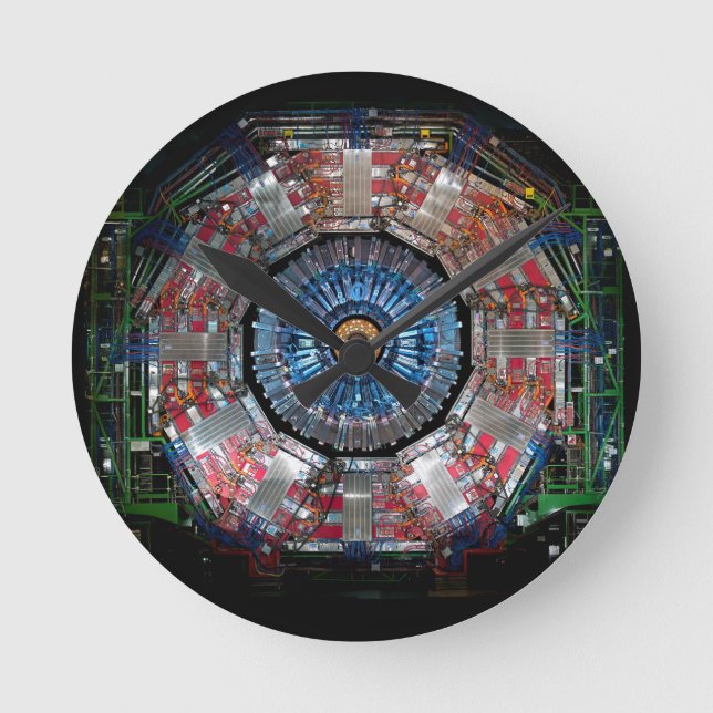CERN Shiva LHC Runde Wanduhr (Vorderseite)