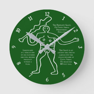 Cerne Abbas Riant Runde Wanduhr