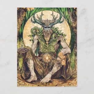 Cernunnos Celtic Horned God of Nature Postkarte