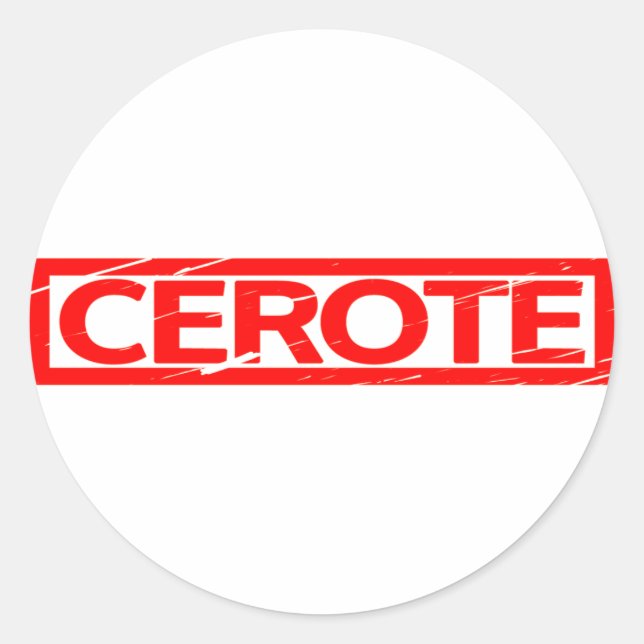 Cerote-Briefmarke Runder Aufkleber (Vorderseite)