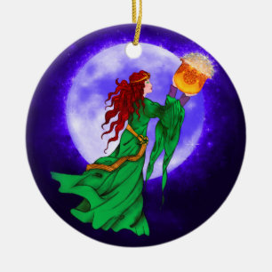 Cerridwen Celtic Wiccan Weihnachten Keramik Ornament