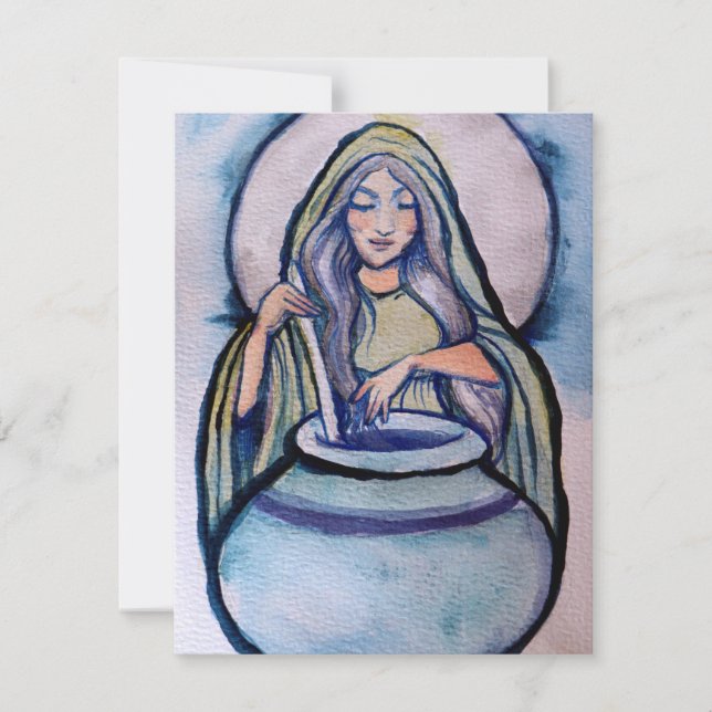 Cerridwen Crone Hexe                              Feiertagskarte (Vorderseite)