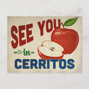 Cerritos California Apple - Vintage Travel Postkarte
