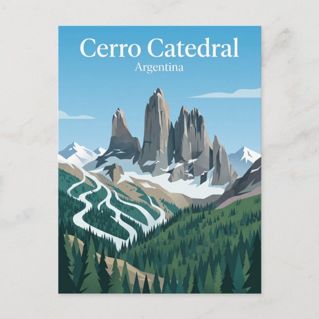 Cerro Catedral Argentinien Postkarte (Vorderseite)