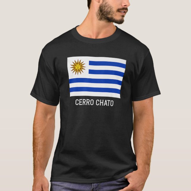 Cerro Chato Uruguay Flaggenemblem Escudo Bandera C T-Shirt (Vorderseite)