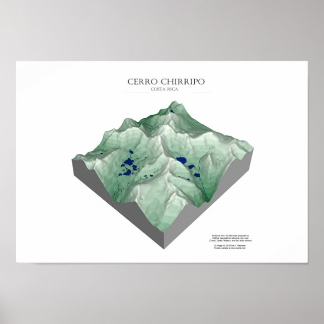 Cerro Chirripo, Costa Rica Poster (Vorne)