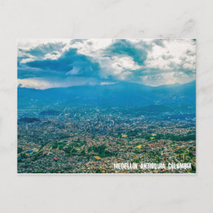 Cerro Pan de Azúcar, Medellín Kolumbien City View Postkarte
