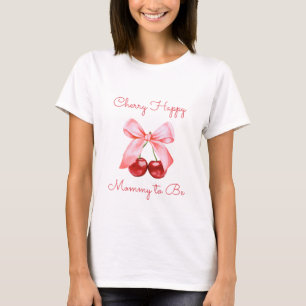 Cerry & Coquette Pink Bow Mommy to be Pregnancy T-Shirt