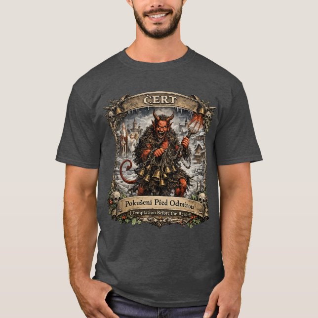 Čert Folklore – Tschechische Nikolaus-Tradition T-Shirt (Vorderseite)