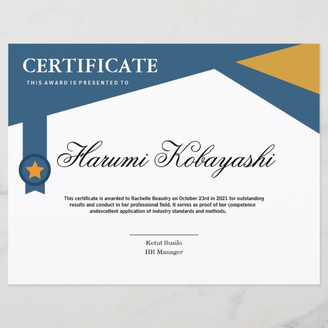 Certificate of Appreciation Template (Vorderseite)