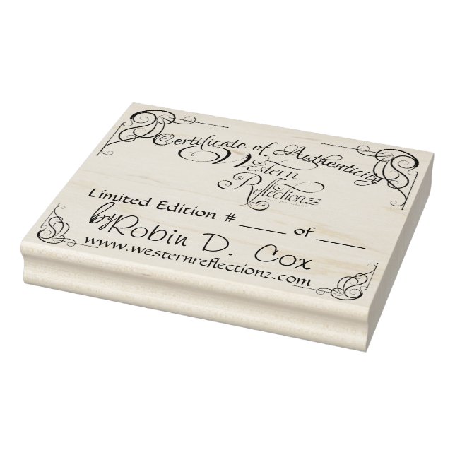 Certificate of Authenticity ~ Limited Edition Gummistempel (Stempel)