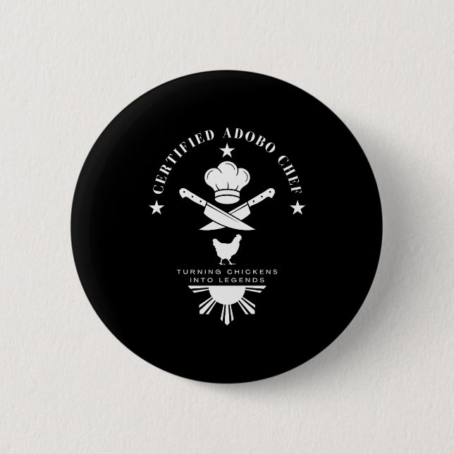 Certified Adobo Chef New Filino Graphics Statement Button (Vorderseite)