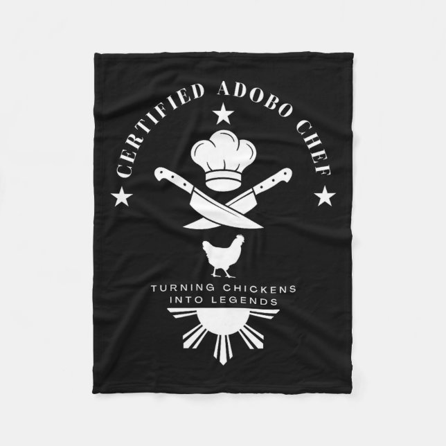 Certified Adobo Chef New Filino Graphics Statement Fleecedecke (Vorderseite)