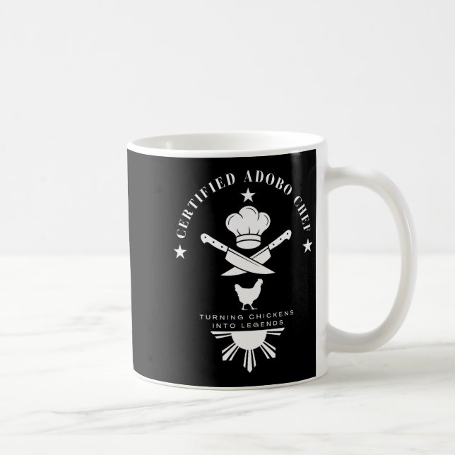 Certified Adobo Chef New Filino Graphics Statement Kaffeetasse (Rechts)