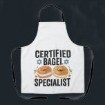 Certified Bagel Specialist Funny Jewish Hanukkah Schürze<br><div class="desc">hanukkah,  passover, jiddisch, chanukah, jüdisch, menorah, jew, gift, Geburtstag, Bagel</div>