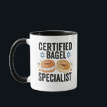 Certified Bagel Specialist Funny Jewish Hanukkah Tasse<br><div class="desc">hanukkah,  passover, jiddisch, chanukah, jüdisch, menorah, jew, gift, Geburtstag, Bagel</div>