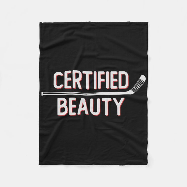 Certified Beauty Funny Ice Hockey Slang Wheel Snip Fleecedecke (Vorderseite)