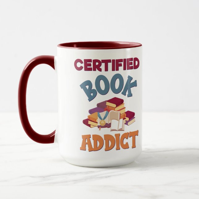 Certified Book Addict Tasse (Links)