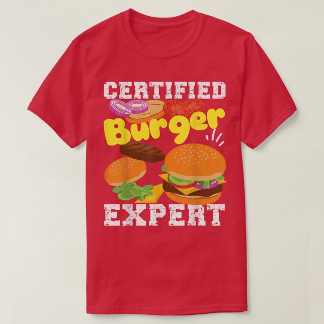 Certified Burger Epert Cheeseburger T-Shirt (Design vorne)