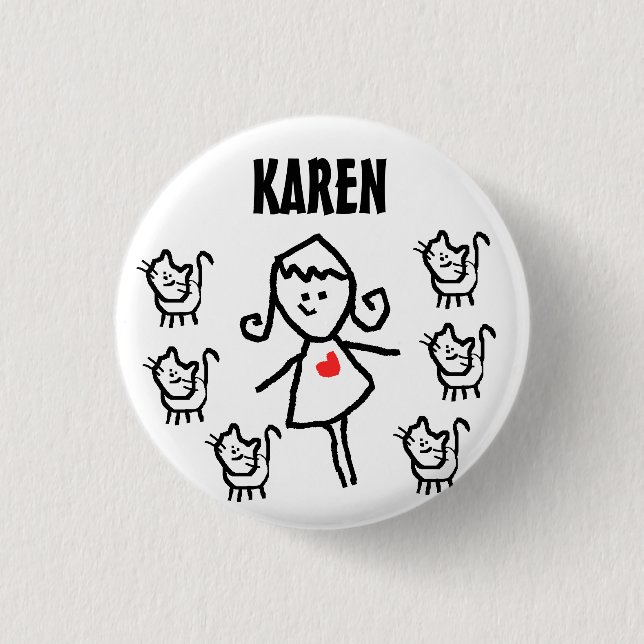 Certified Cat Lady Button (Vorderseite)