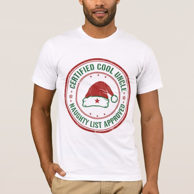 Certified Cool Uncle – Naughty List Approved | Gru T-Shirt (Vorderseite)
