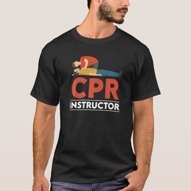Certified CPR Instructor Outfit First Aid AED Trai T-Shirt (Vorderseite)