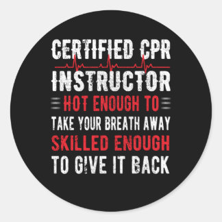 Certified CPRR Instructor First Aid AED CPRR Runder Aufkleber