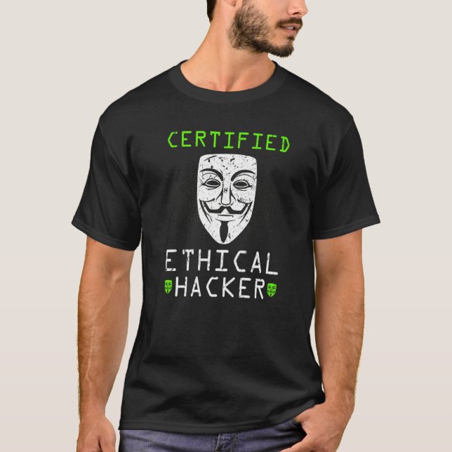 Certified Ethical Hacker Cybersecurity Computer Ex T-Shirt (Vorderseite)