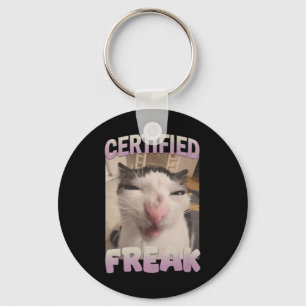 Certified Freak Cat Meme Meme Offensive Memes Funn Schlüsselanhänger