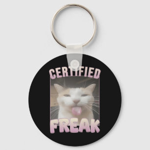 Certified Freak Funny Cat Meme Schlüsselanhänger