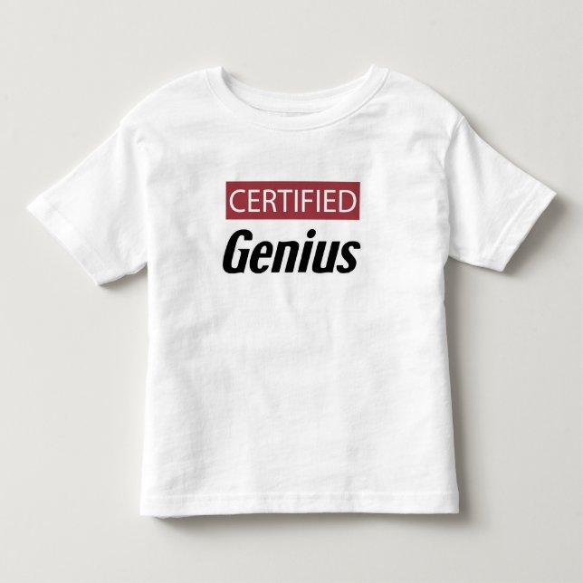 Certified Genius Kleinkind T-shirt (Vorderseite)