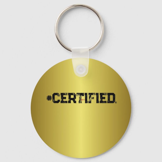 #CERTIFIED GOLD SCHLÜSSELANHÄNGER (RUBBER) (Vorderseite)