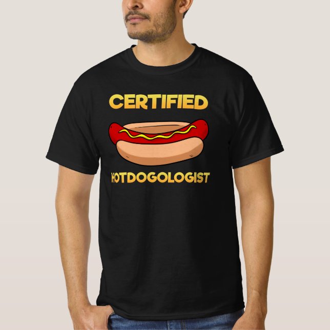 Certified Hotdogologist Hotdog Hot Dog T-Shirt (Vorderseite)
