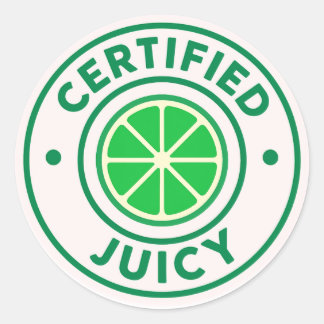 Certified Juicy™ – Lime Circle Sticker