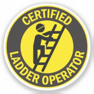 Certified Ladder Operator Aufkleber