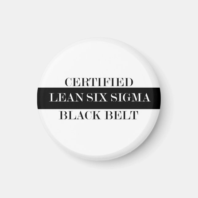 Certified Lean Black Belt Magnet (Vorne)