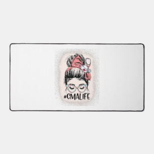 Certified Medical Assistant Messy Bun CMA Life Schreibtischunterlage