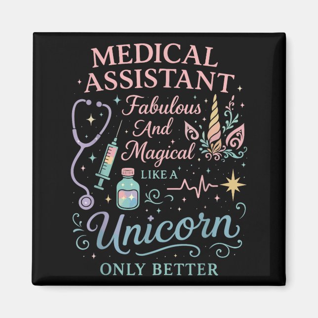 Certified Medical Istant Unicorn Cma Medical Istan Magnet (Vorne)