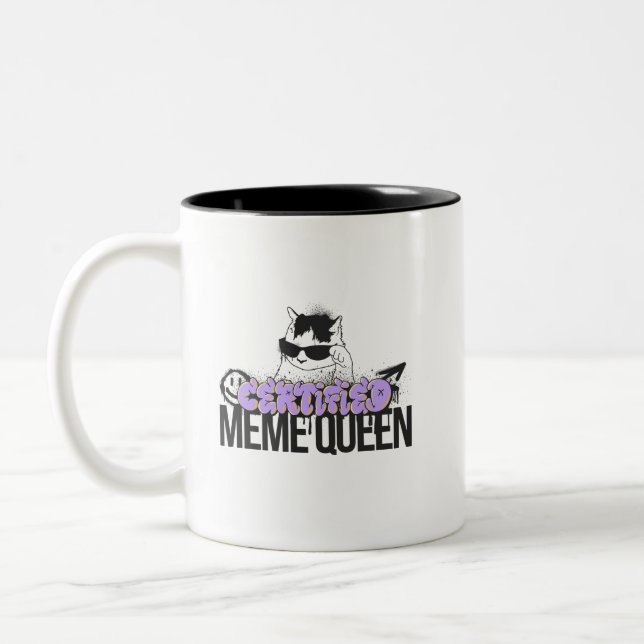 Certified Meme Queen Tasse - Funny Graphic Cup (Links)