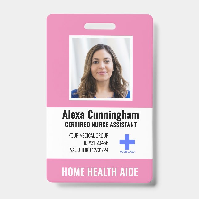 Certified Nurse Aide Foto ID Abzeichen Ausweis (Vorderseite)