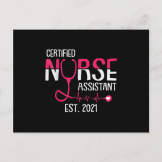 Certified Nurse Assistant 2021 CNA Nursing Aid Ankündigungspostkarte