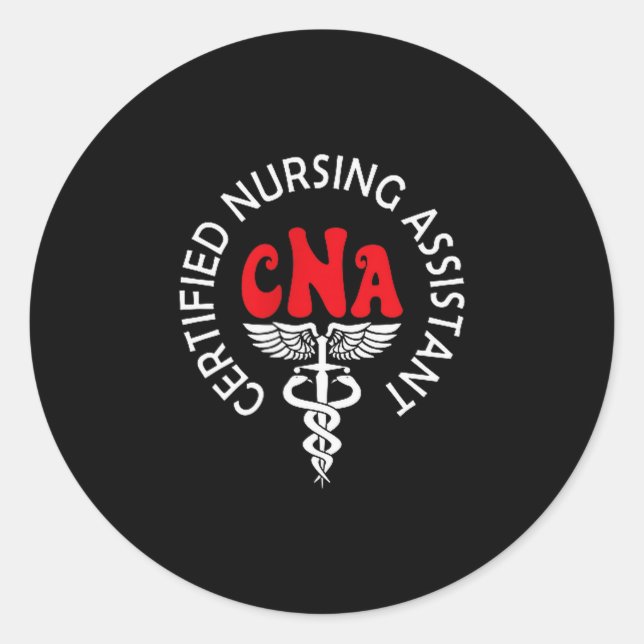 Certified Nurse Istant Certified Nursing Istant Cn Runder Aufkleber (Vorderseite)