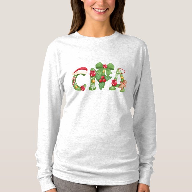 Certified Nursing Assistant Holiday T-shirt (Vorderseite)