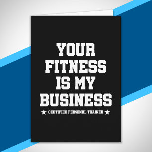 Certified Personal Trainer Fitness Coach Gym Quote Karte