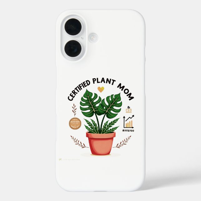 Certified Pflanze Mama & CEO" Case-Mate iPhone Hülle (Rückseite)