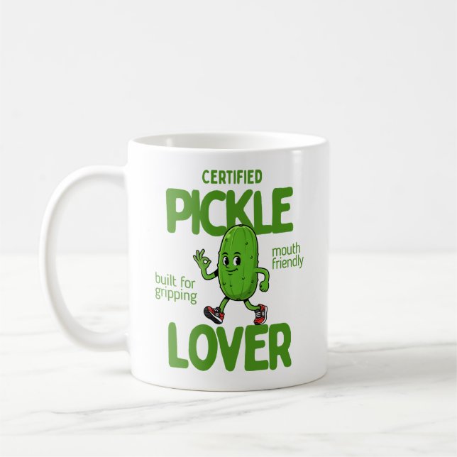 Certified Pickle Lover Funny Foodie Coffee  Kaffeetasse (Links)
