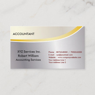 Certified Public Accountant Business Card Moderne Visitenkarte